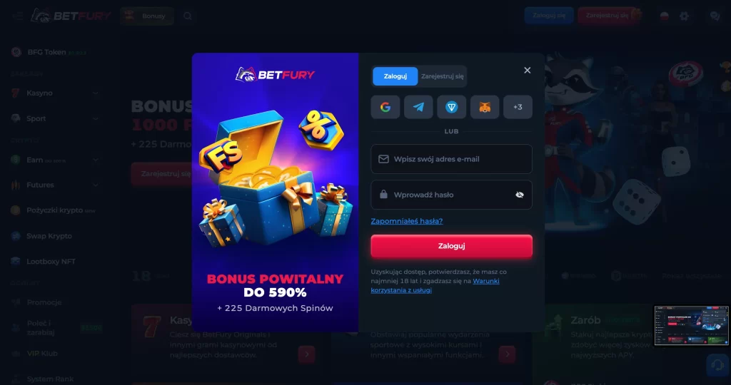 betfury login